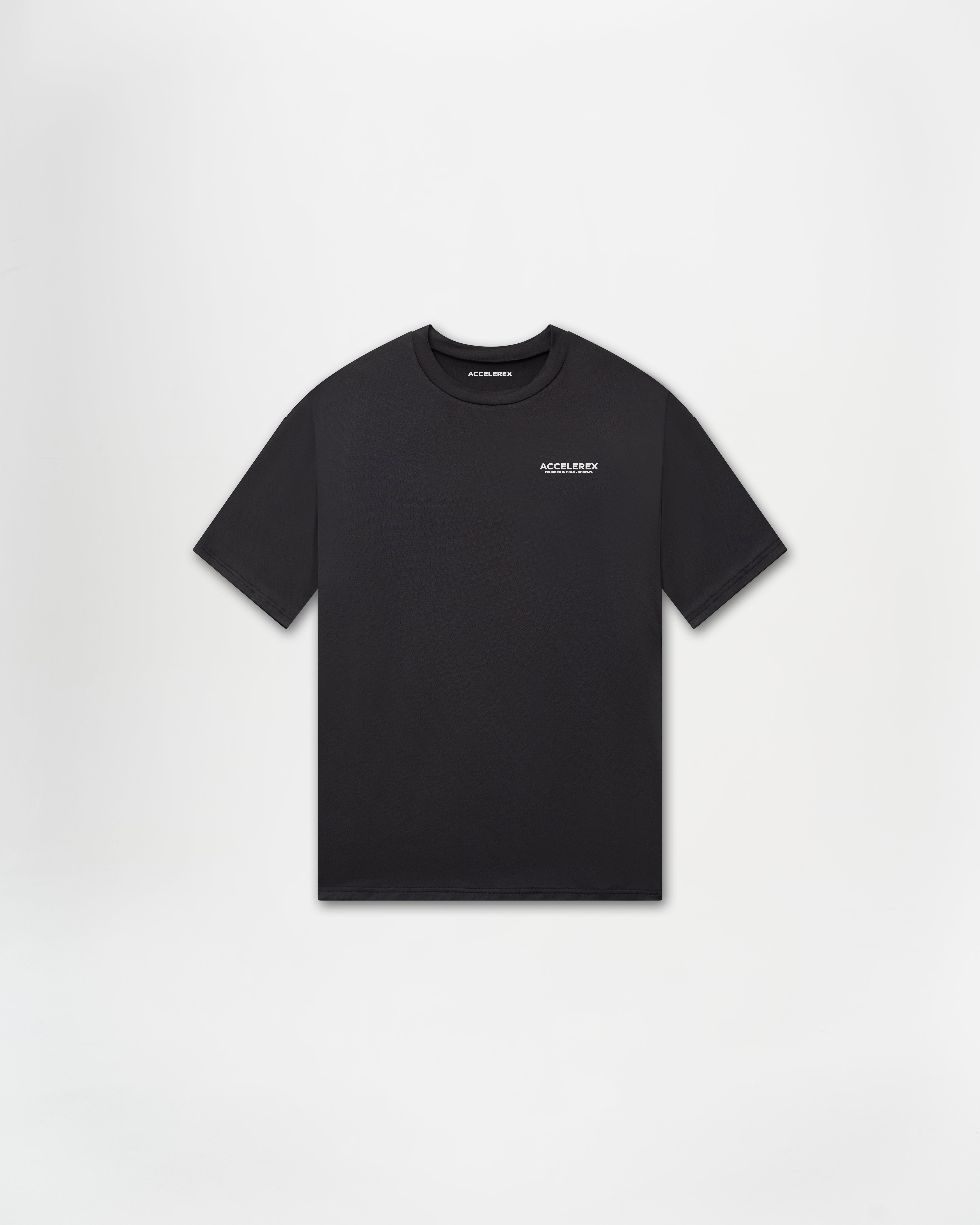 Svart Oversized Trenings T-Skjorte