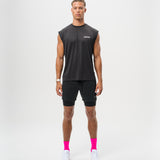 Black tank top med 2 in 1 shorts