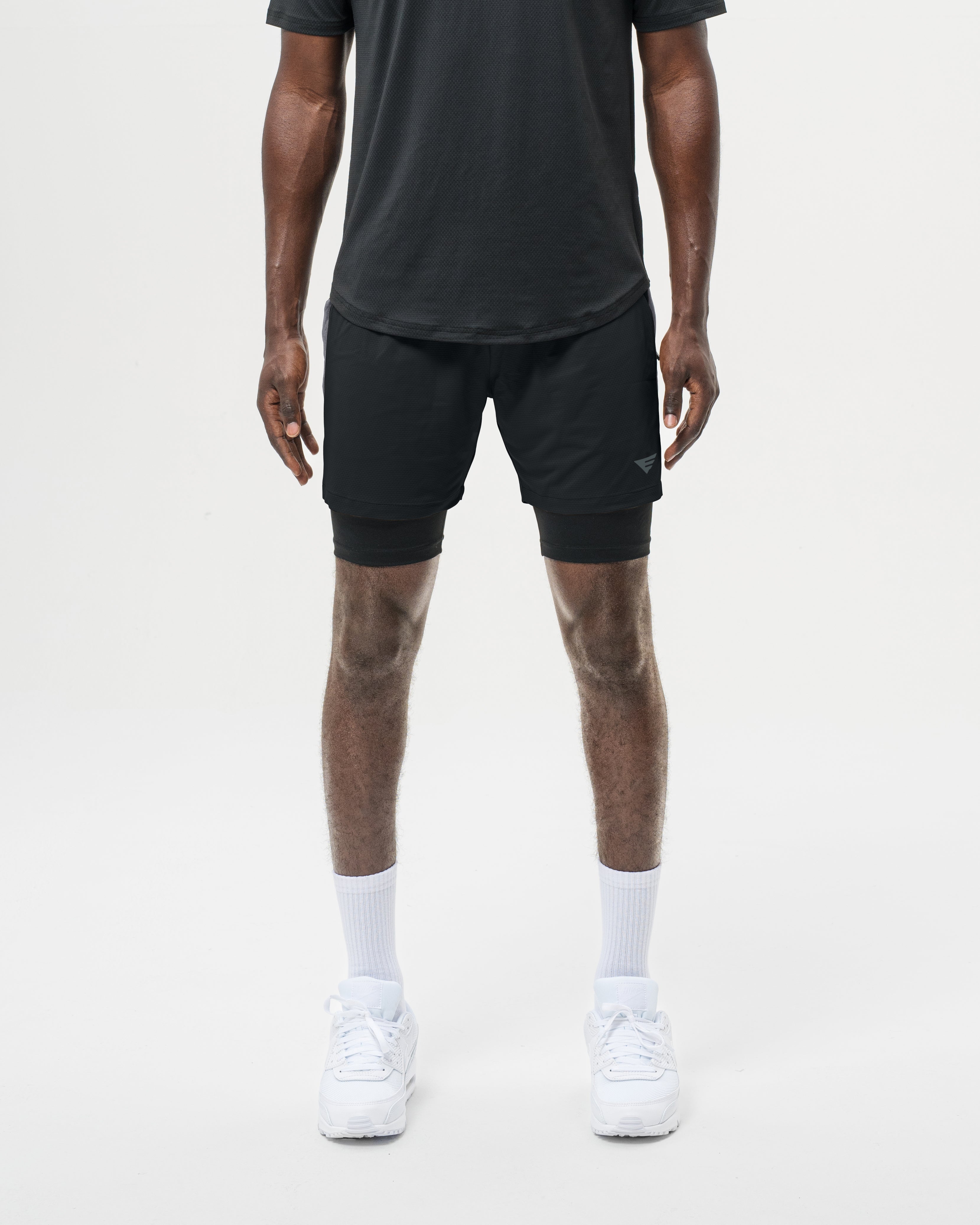 svart 2 in 1 shorts 