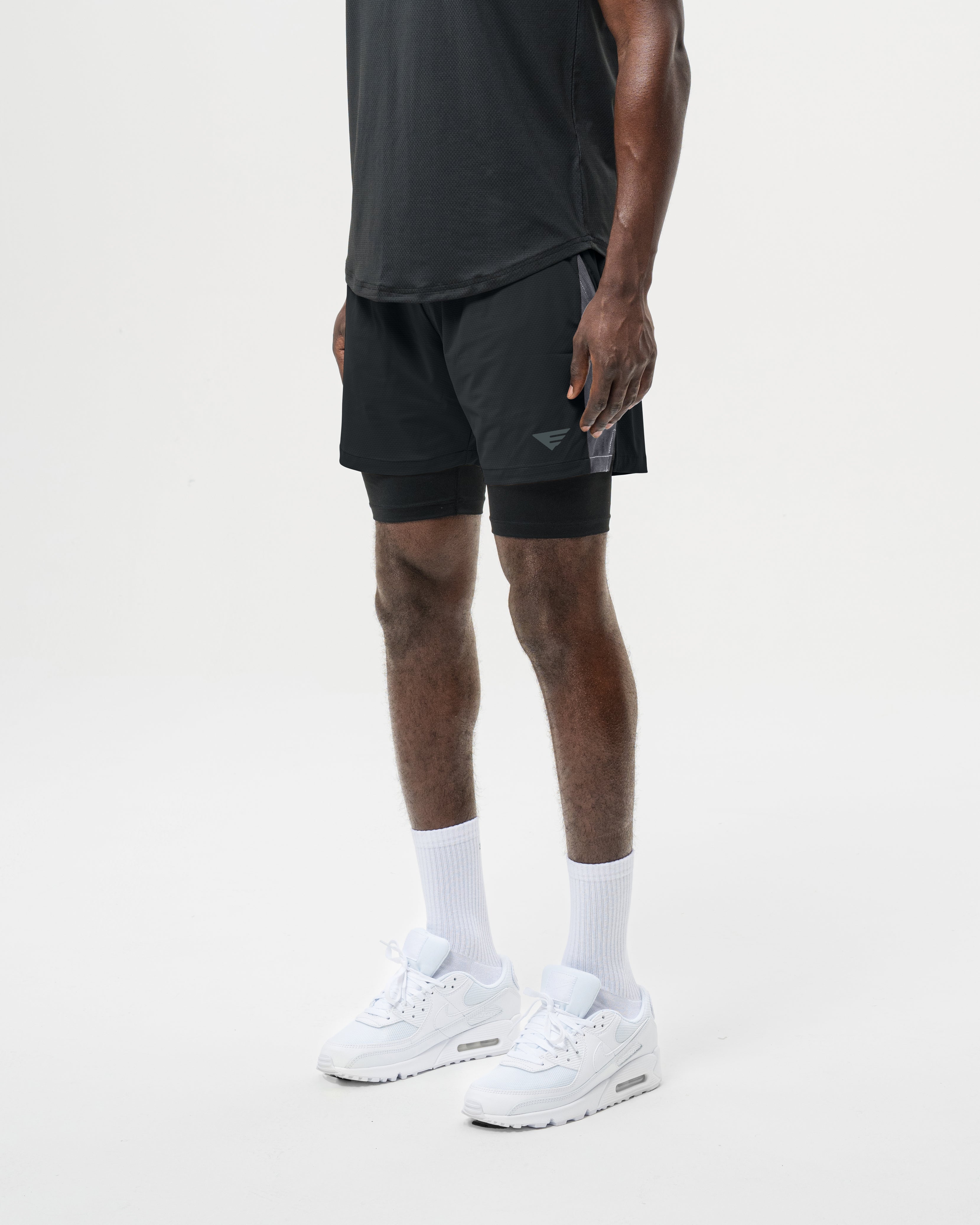 svart 2 in 1 shorts 